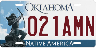 OK license plate 021AMN