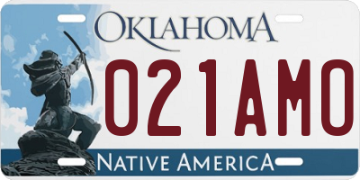 OK license plate 021AMO