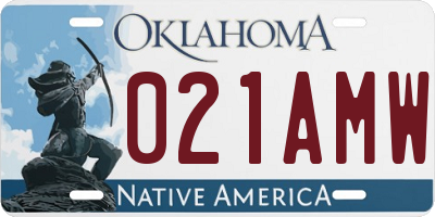 OK license plate 021AMW