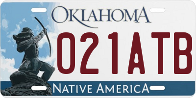 OK license plate 021ATB