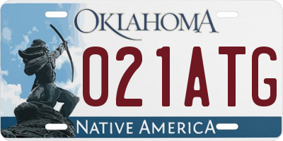 OK license plate 021ATG