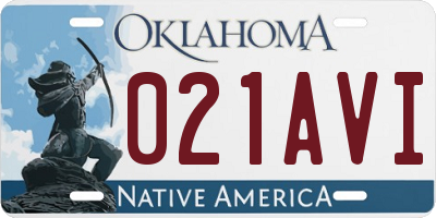 OK license plate 021AVI