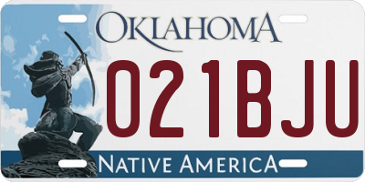 OK license plate 021BJU
