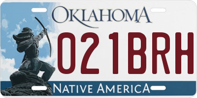 OK license plate 021BRH