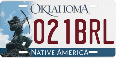 OK license plate 021BRL