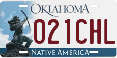 OK license plate 021CHL