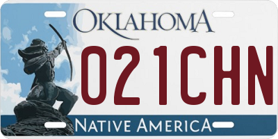 OK license plate 021CHN