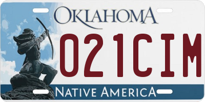 OK license plate 021CIM
