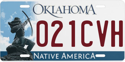 OK license plate 021CVH