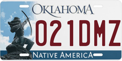OK license plate 021DMZ