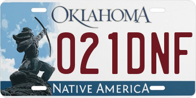 OK license plate 021DNF