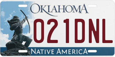OK license plate 021DNL