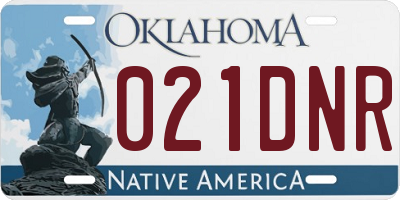 OK license plate 021DNR