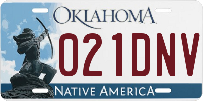 OK license plate 021DNV