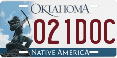 OK license plate 021DOC
