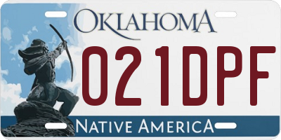 OK license plate 021DPF