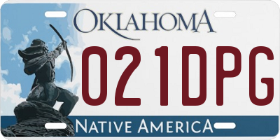 OK license plate 021DPG