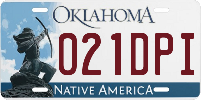 OK license plate 021DPI
