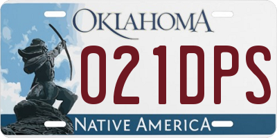 OK license plate 021DPS