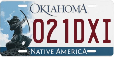 OK license plate 021DXI