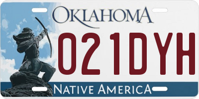 OK license plate 021DYH