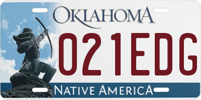 OK license plate 021EDG