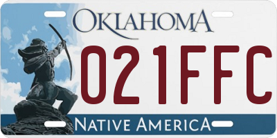 OK license plate 021FFC