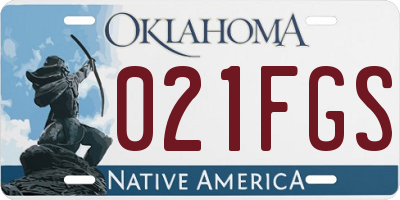 OK license plate 021FGS