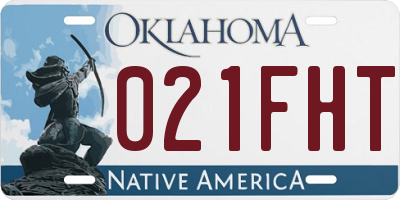 OK license plate 021FHT