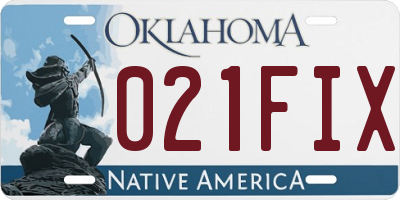 OK license plate 021FIX