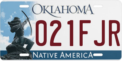 OK license plate 021FJR