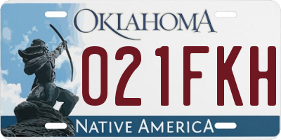 OK license plate 021FKH