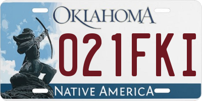 OK license plate 021FKI