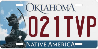 OK license plate 021TVP