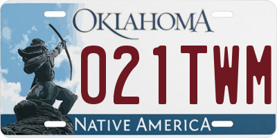OK license plate 021TWM