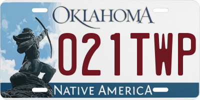 OK license plate 021TWP