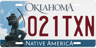 OK license plate 021TXN