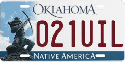 OK license plate 021UIL