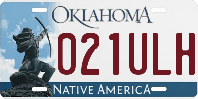 OK license plate 021ULH