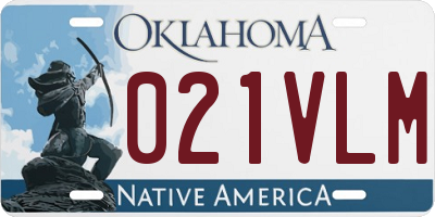 OK license plate 021VLM