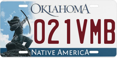 OK license plate 021VMB