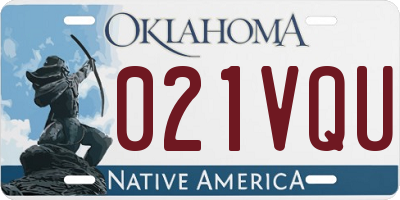 OK license plate 021VQU