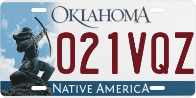 OK license plate 021VQZ