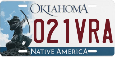OK license plate 021VRA