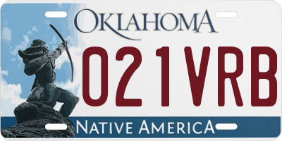 OK license plate 021VRB