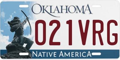 OK license plate 021VRG