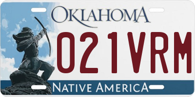 OK license plate 021VRM