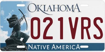 OK license plate 021VRS