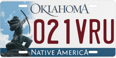 OK license plate 021VRU