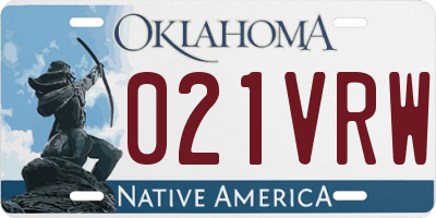 OK license plate 021VRW
